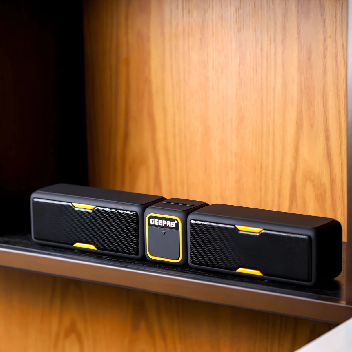 Geepas Soundbar Bluetooth Speaker | Powerful 20W Stereo Output | 4 Built - In Speakers| TWS Connectivity| Bluetooth 5.0| FM/USB/TF/AUX Support - Al Kabayel Discount CentreGeepas Soundbar Bluetooth Speaker | Powerful 20W Stereo Output | 4 Built - In Speakers| TWS Connectivity| Bluetooth 5.0| FM/USB/TF/AUX SupportElectronic AppliancesGEEPASAl Kabayel Discount Centre