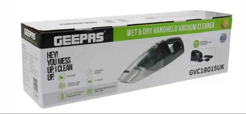 GEEPAS Vacuum Cleaner| Rechargeable And Handheld, Wet & Dry 0.5L Dust Bag Capacity With LED Indicator Light| Lithium Technology Low Noise| Crevice Nozzle - Al Kabayel Discount CentreGEEPAS Vacuum Cleaner| Rechargeable And Handheld, Wet & Dry 0.5L Dust Bag Capacity With LED Indicator Light| Lithium Technology Low Noise| Crevice NozzleVacuum CleanersGEEPASAl Kabayel Discount Centre