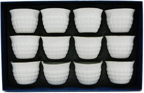 Germax Ceramic 12Pcs Cawa Cup 50ML - White&Gold - Al Kabayel Discount CentreGermax Ceramic 12Pcs Cawa Cup 50ML - White&GoldTea CupsGERMAXAl Kabayel Discount Centre