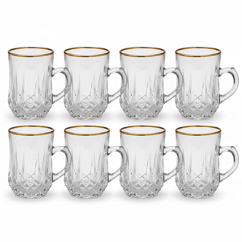 Germax Elegant Glass Mug Set of Six Pieces with 100 ml - Al Kabayel Discount CentreGermax Elegant Glass Mug Set of Six Pieces with 100 mlTumblersGermaxAl Kabayel Discount Centre