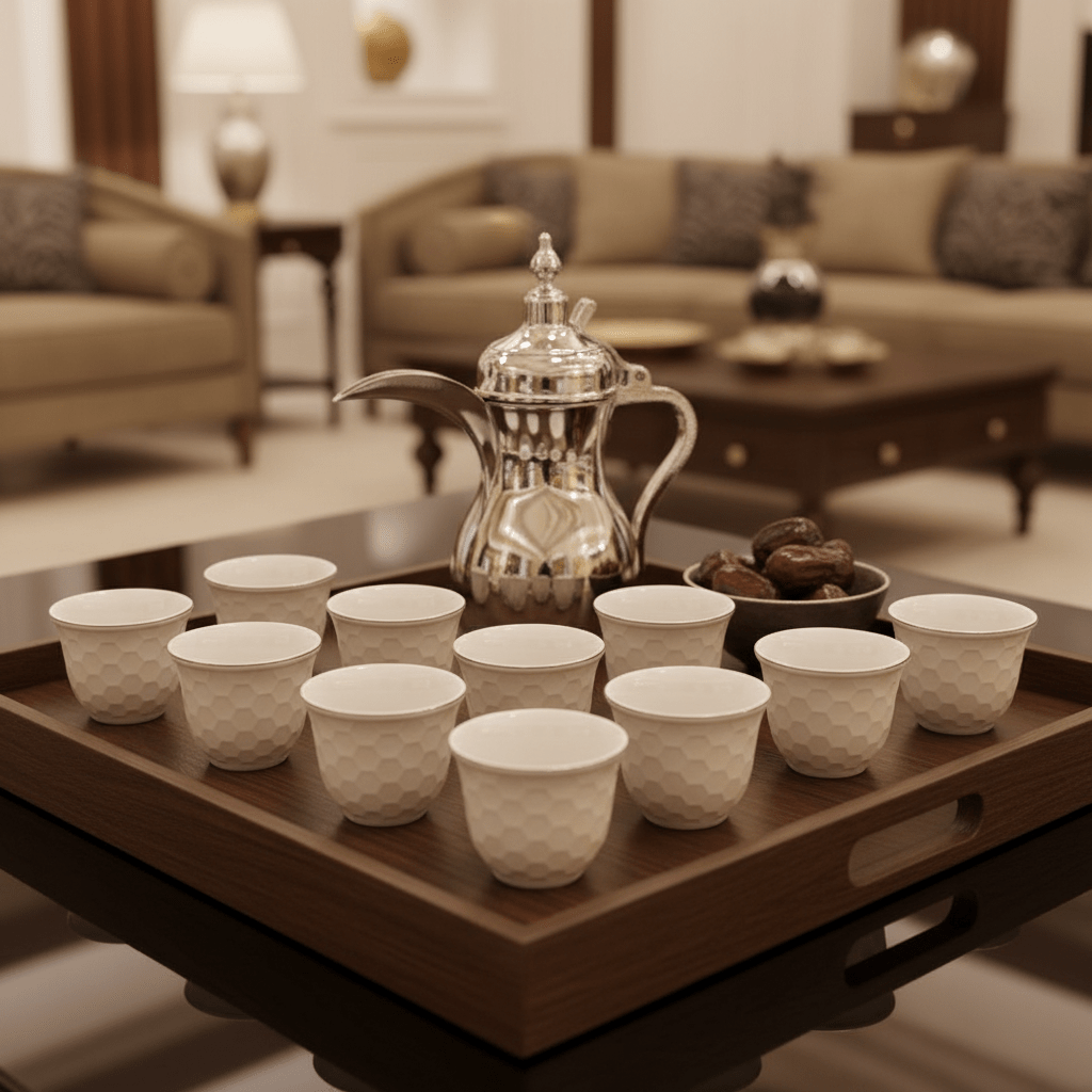 Germax Elegant White Ceramic Arabic Cawa Coffee Cups Set of 12 Silver Rim Minimal Luxury Design 80 ml - Al Kabayel Discount CentreGermax Elegant White Ceramic Arabic Cawa Coffee Cups Set of 12 Silver Rim Minimal Luxury Design 80 mlTea CupsGERMAXAl Kabayel Discount Centre