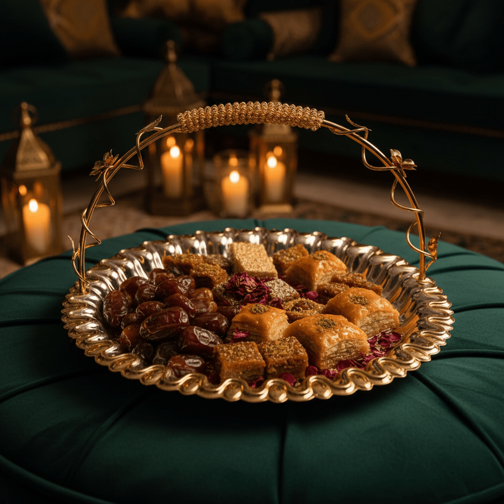 Germax Luxury Silver & Gold Round Serving Tray with Handles – 30cm - Al Kabayel Discount CentreGermax Luxury Silver & Gold Round Serving Tray with Handles – 30cmServing TraysGERMAXAl Kabayel Discount Centre