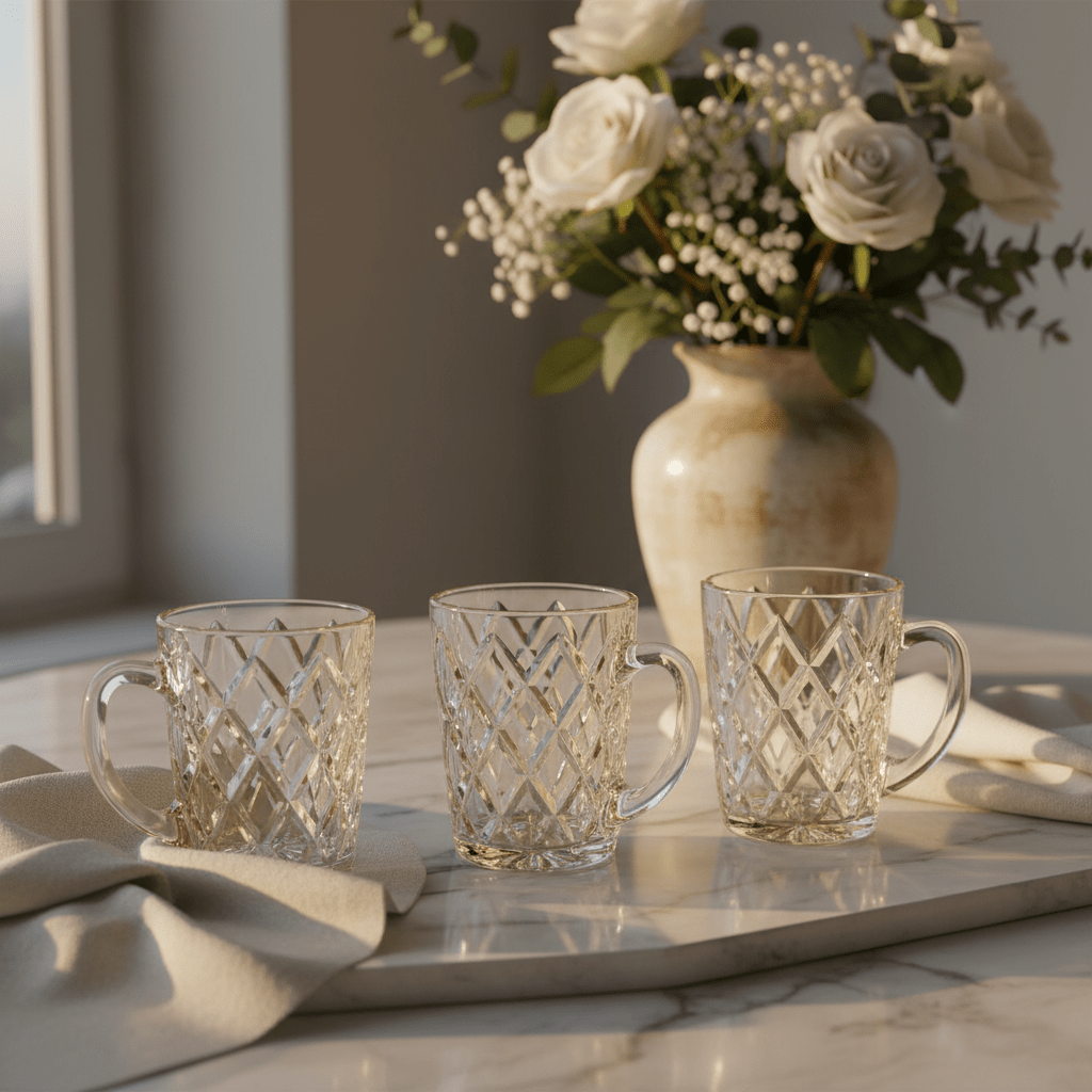 Germax Premium Glass Mug Set of Three Pieces with Gold Rim Design and 150 ml - Al Kabayel Discount CentreGermax Premium Glass Mug Set of Three Pieces with Gold Rim Design and 150 mlTumblersGermaxAl Kabayel Discount Centre