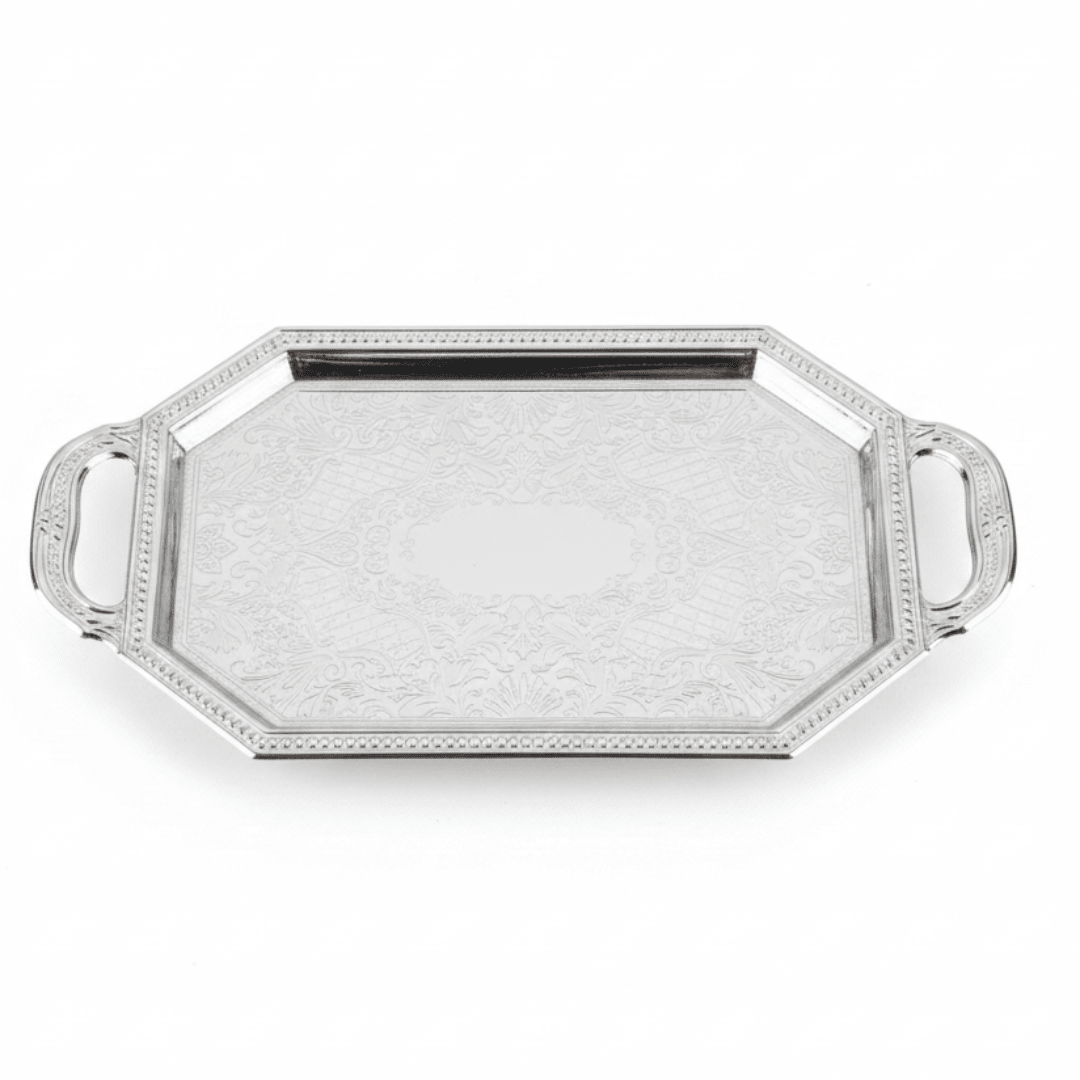 Germax Silver Metal Elegant Serving Tray – 20×10cm - Al Kabayel Discount CentreGermax Silver Metal Elegant Serving Tray – 20×10cmServing TraysGERMAXAl Kabayel Discount Centre