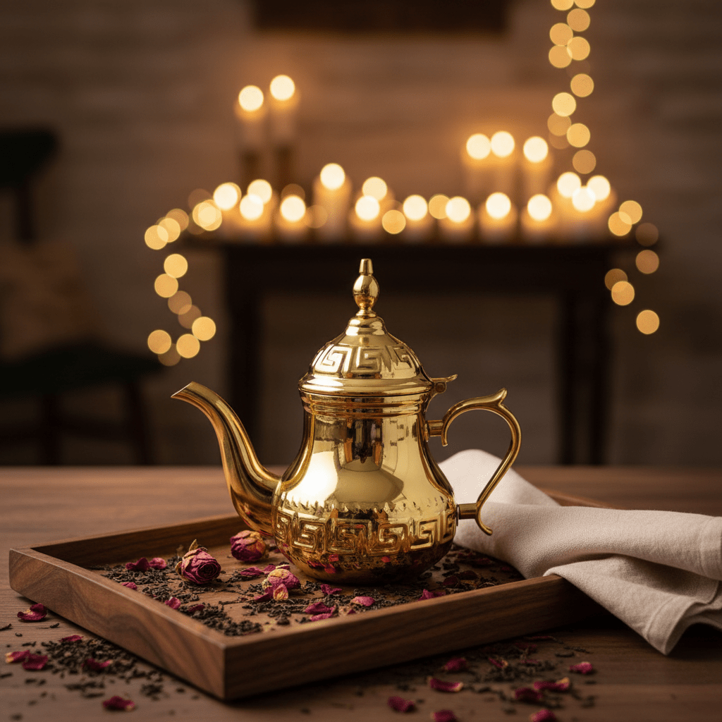 Germax Stainless Steel Tea Kettle 0.8L | Ornate Greek Key Embossed Arabic Design | Gold - Al Kabayel Discount CentreGermax Stainless Steel Tea Kettle 0.8L | Ornate Greek Key Embossed Arabic Design | GoldTea/Coffee PotsGERMAXAl Kabayel Discount Centre