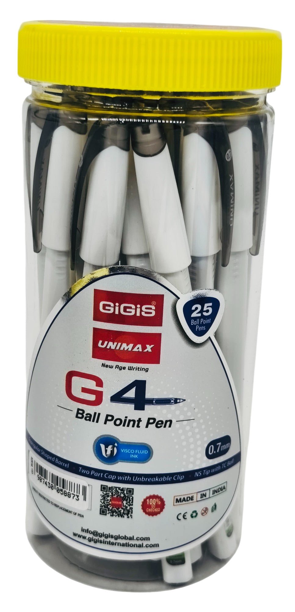 GIGIS 25pcs Unimax G4 0.7mm Ball Point Pen, Black - Al Kabayel Discount CentreGIGIS 25pcs Unimax G4 0.7mm Ball Point Pen, BlackPens, Pencils & MarkersGIGISAl Kabayel Discount Centre