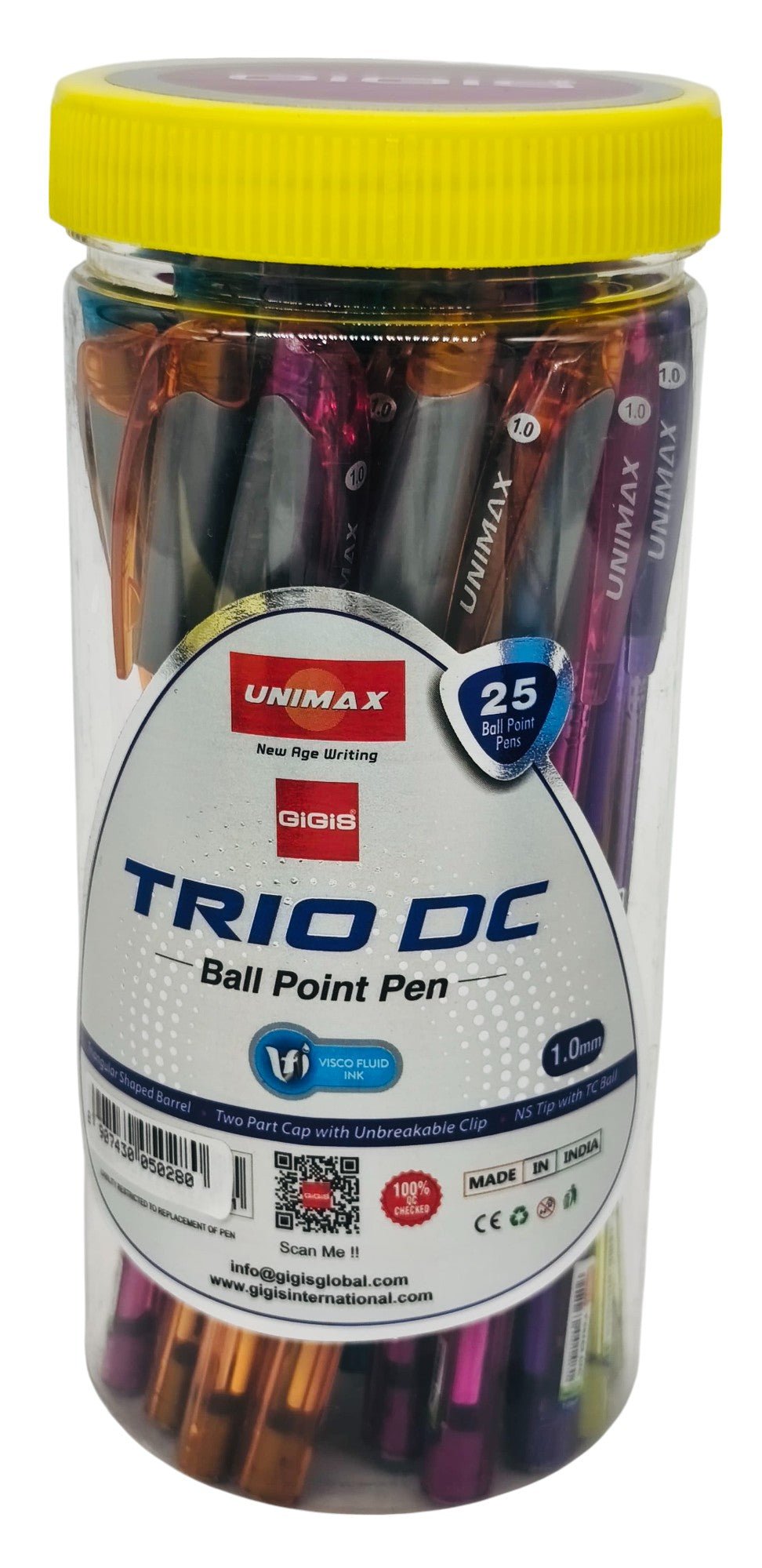 GIGIS 25pcs Unimax Trio - DC 1.0mm Ball Point Pen, Blue - Al Kabayel Discount CentreGIGIS 25pcs Unimax Trio - DC 1.0mm Ball Point Pen, BluePens, Pencils & MarkersGIGISAl Kabayel Discount Centre