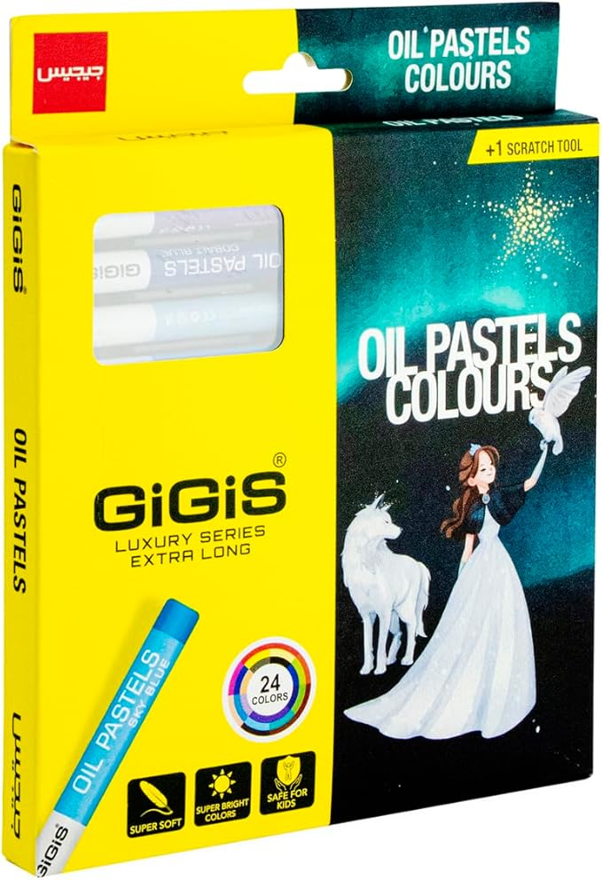 GIGIS Long Oil Pastel Colors 24 - Pieces - Al Kabayel Discount CentreGIGIS Long Oil Pastel Colors 24 - PiecesCrayonsGIGISAl Kabayel Discount Centre
