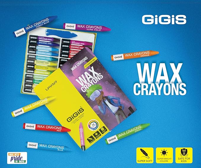 GIGIS Long Wax Crayons - 24 - Piece Set - Al Kabayel Discount CentreGIGIS Long Wax Crayons - 24 - Piece SetCrayonsGIGISAl Kabayel Discount Centre