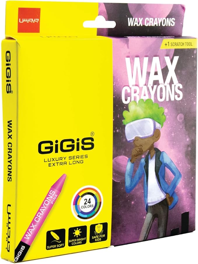 GIGIS Long Wax Crayons - 24 - Piece Set - Al Kabayel Discount CentreGIGIS Long Wax Crayons - 24 - Piece SetCrayonsGIGISAl Kabayel Discount Centre