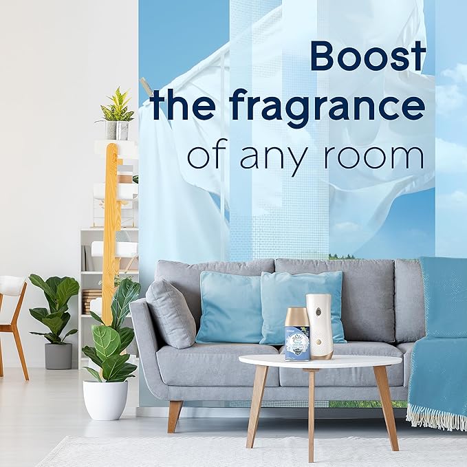 Glade Automatic Spray Refill 2 x Clean Linen & 1 x Blooming Peony & Cherry Air Freshener, For Up To 60 Days Of Automatic Freshness, 3 x 269ml - Al Kabayel Discount CentreGlade Automatic Spray Refill 2 x Clean Linen & 1 x Blooming Peony & Cherry Air Freshener, For Up To 60 Days Of Automatic Freshness, 3 x 269mlHome FragrancesGLADEAl Kabayel Discount Centre