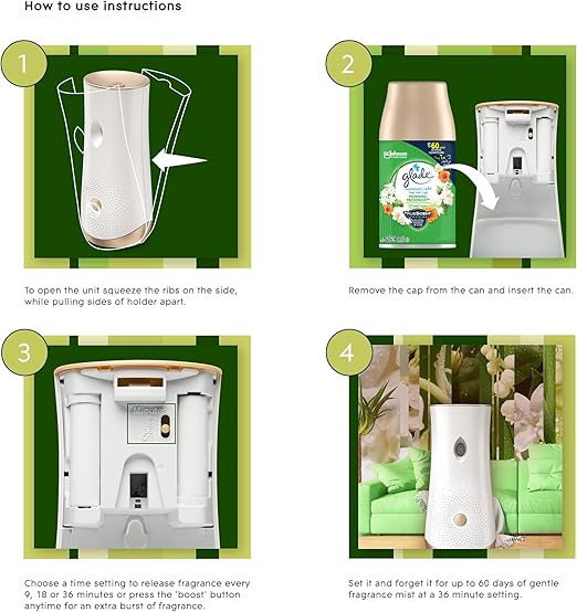 Glade Automatic Spray Refill Morning Freshness Air Freshener, For Up To 60 Days Of Automatic Freshness, 269ml - Al Kabayel Discount CentreGlade Automatic Spray Refill Morning Freshness Air Freshener, For Up To 60 Days Of Automatic Freshness, 269mlHome FragrancesGLADEAl Kabayel Discount Centre