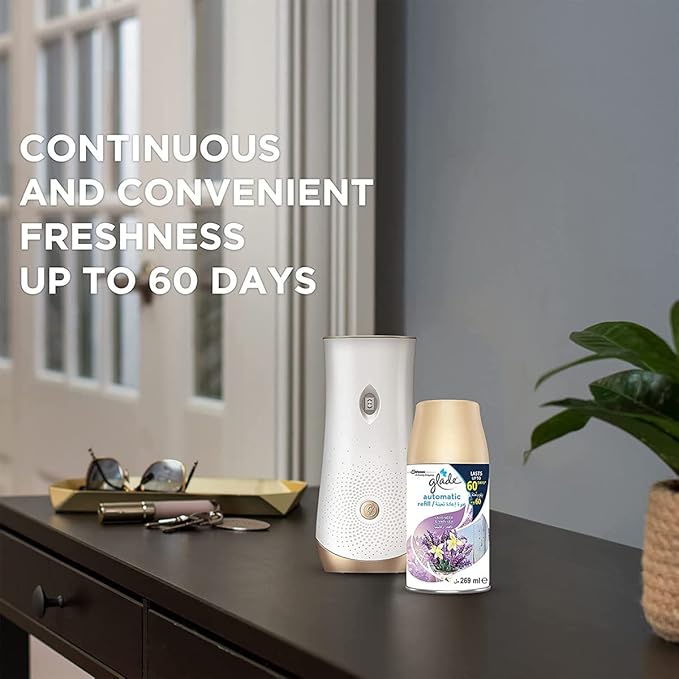 Glade Automatic Spray Refill Morning Freshness Air Freshener, For Up To 60 Days Of Automatic Freshness, 3 x 269ml - Al Kabayel Discount CentreGlade Automatic Spray Refill Morning Freshness Air Freshener, For Up To 60 Days Of Automatic Freshness, 3 x 269mlHome FragrancesGLADEAl Kabayel Discount Centre