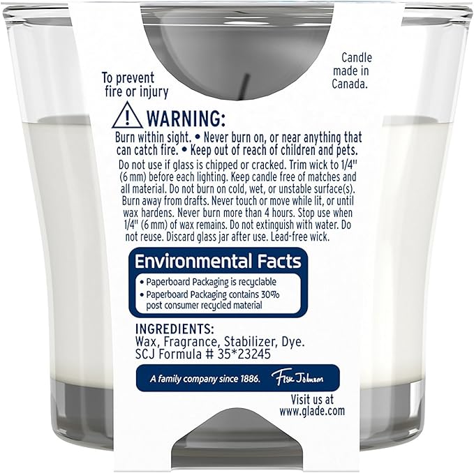 Glade Renewing Clean Linen Scented Candle, Fragrance Infused With Essential Oils, 3.4Oz - Al Kabayel Discount CentreGlade Renewing Clean Linen Scented Candle, Fragrance Infused With Essential Oils, 3.4OzHome FragrancesGLADEAl Kabayel Discount Centre