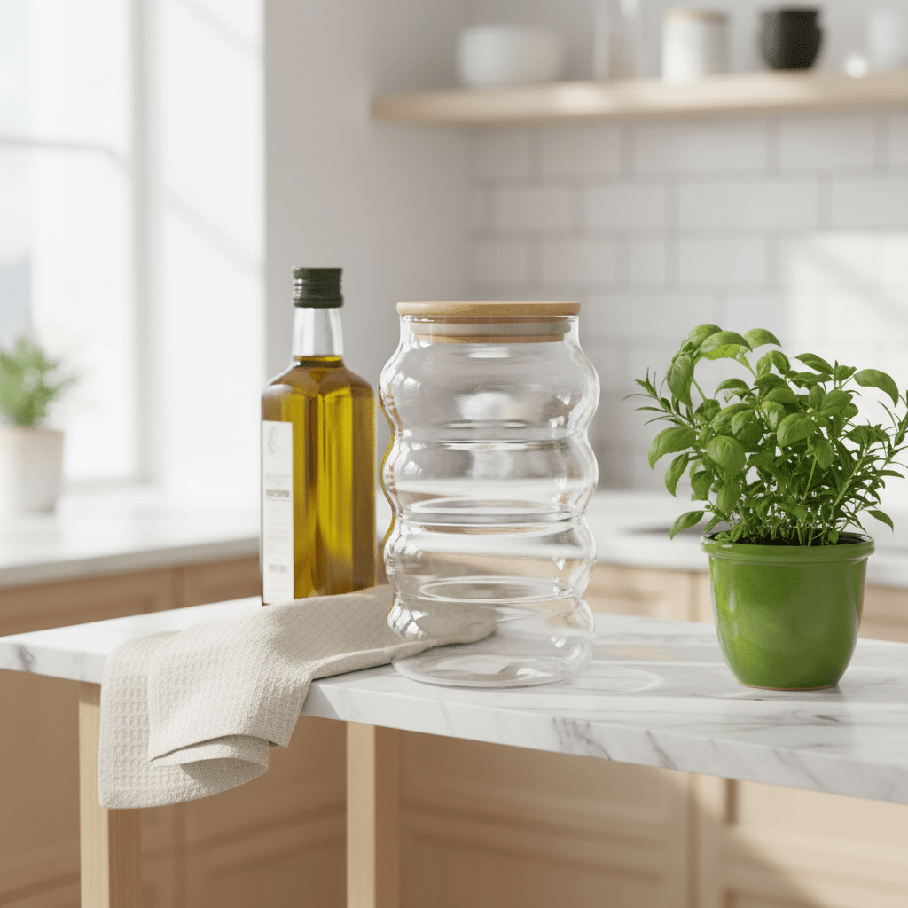 Glass Jar with Bamboo Lid – 400ml / 700ml - Al Kabayel Discount CentreGlass Jar with Bamboo Lid – 400ml / 700mlOrganizers & AccessoriesAKDCAl Kabayel Discount Centre