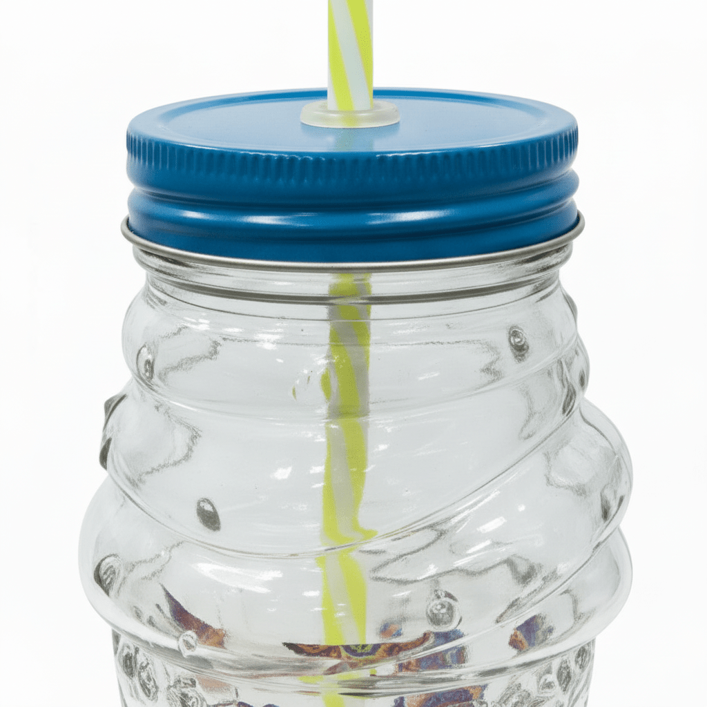 Glass Jar with Straw – 450ml - Al Kabayel Discount CentreGlass Jar with Straw – 450mlMugsAKDCAl Kabayel Discount Centre