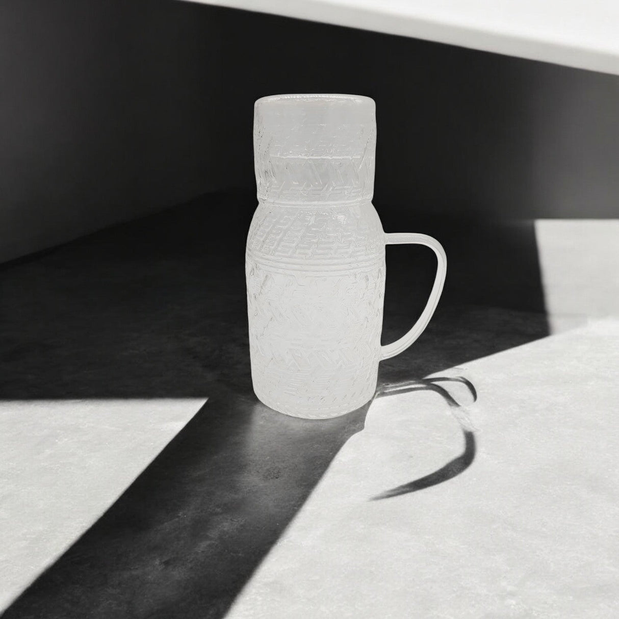 Glass Jug W/Cup LID 1036 - 27 Height 26CM 1100ML - Al Kabayel Discount CentreGlass Jug W/Cup LID 1036 - 27 Height 26CM 1100MLJugsAKDCAl Kabayel Discount Centre