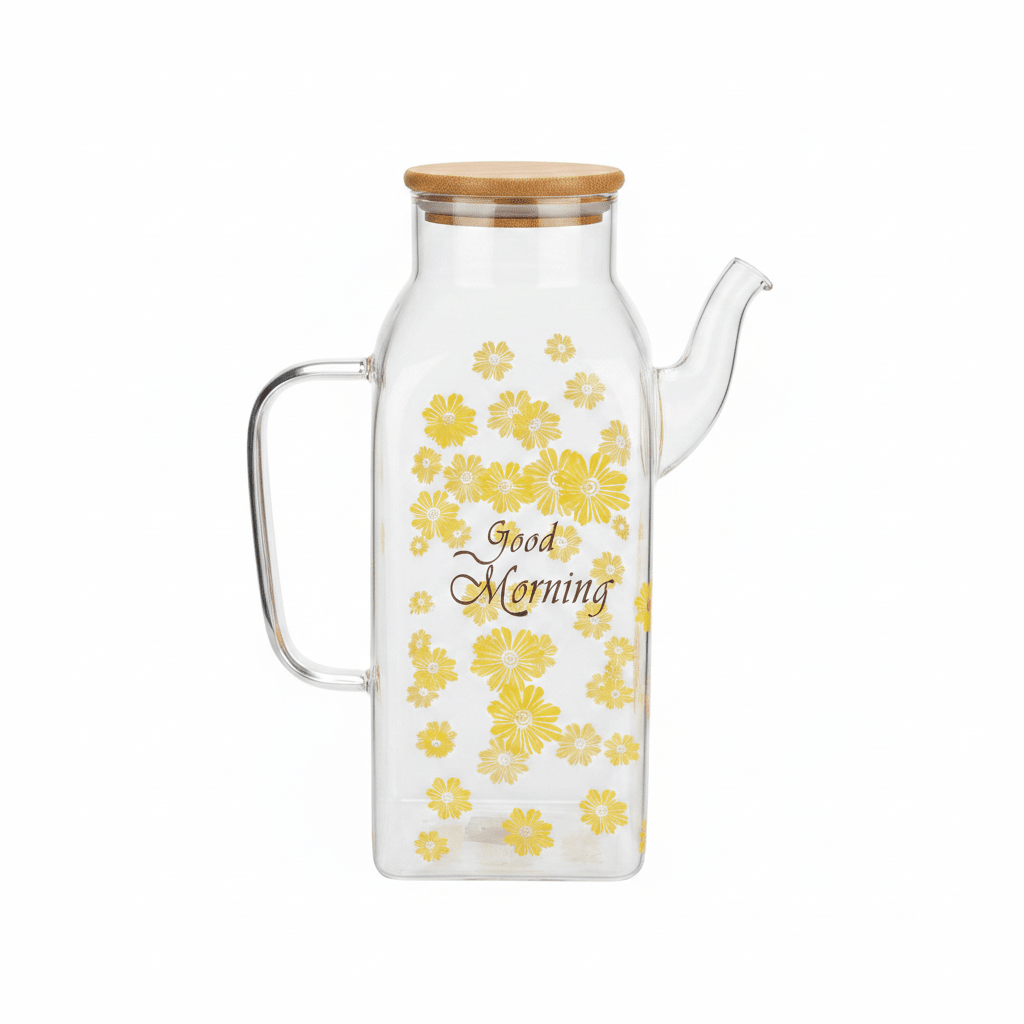 Glass Oil Pot with Bamboo Lid – 1 Litre - Al Kabayel Discount CentreGlass Oil Pot with Bamboo Lid – 1 LitreOil DispensersAKDCAl Kabayel Discount Centre