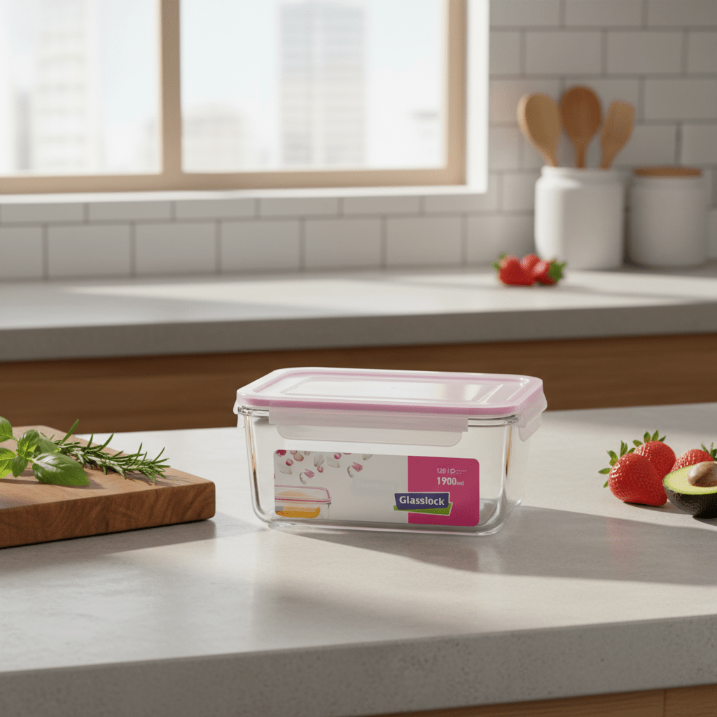 Glasslock Rectangular Glass Food Storage Container with Airtight Lock Lid – Large Capacity Kitchen Storage – 1900 ml - Al Kabayel Discount CentreGlasslock Rectangular Glass Food Storage Container with Airtight Lock Lid – Large Capacity Kitchen Storage – 1900 mlFood ContainersGLASSLOCKAl Kabayel Discount Centre