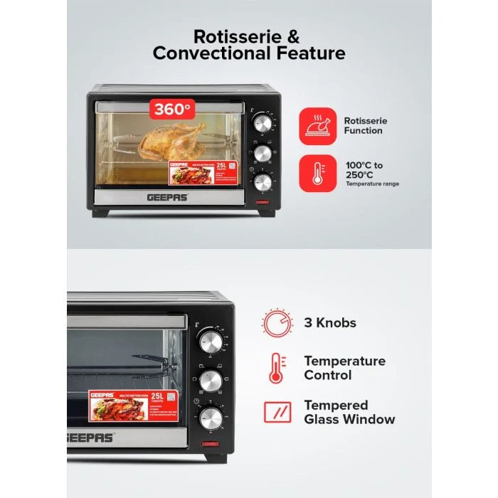 Geepas Electric Oven GO34040 25L