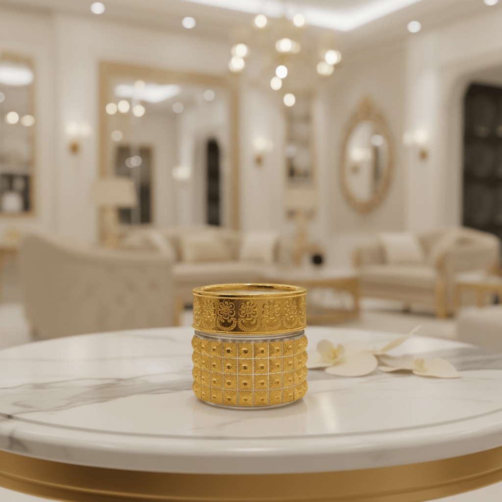 Gold Glass & Acrylic Decorative Cup — 6×6cm - Al Kabayel Discount CentreGold Glass & Acrylic Decorative Cup — 6×6cmJars & Food SaversAKDCAl Kabayel Discount Centre