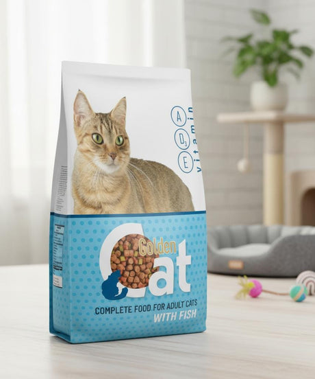 Golden Cat Complete Adult Food 1kg – Ocean Fish Flavor, Promotes Shiny Coat & Healthy Skin for Adult Cats - Al Kabayel Discount CentreGolden Cat Complete Adult Food 1kg – Ocean Fish Flavor, Promotes Shiny Coat & Healthy Skin for Adult CatsPet SuppliesGOLDENAl Kabayel Discount Centre