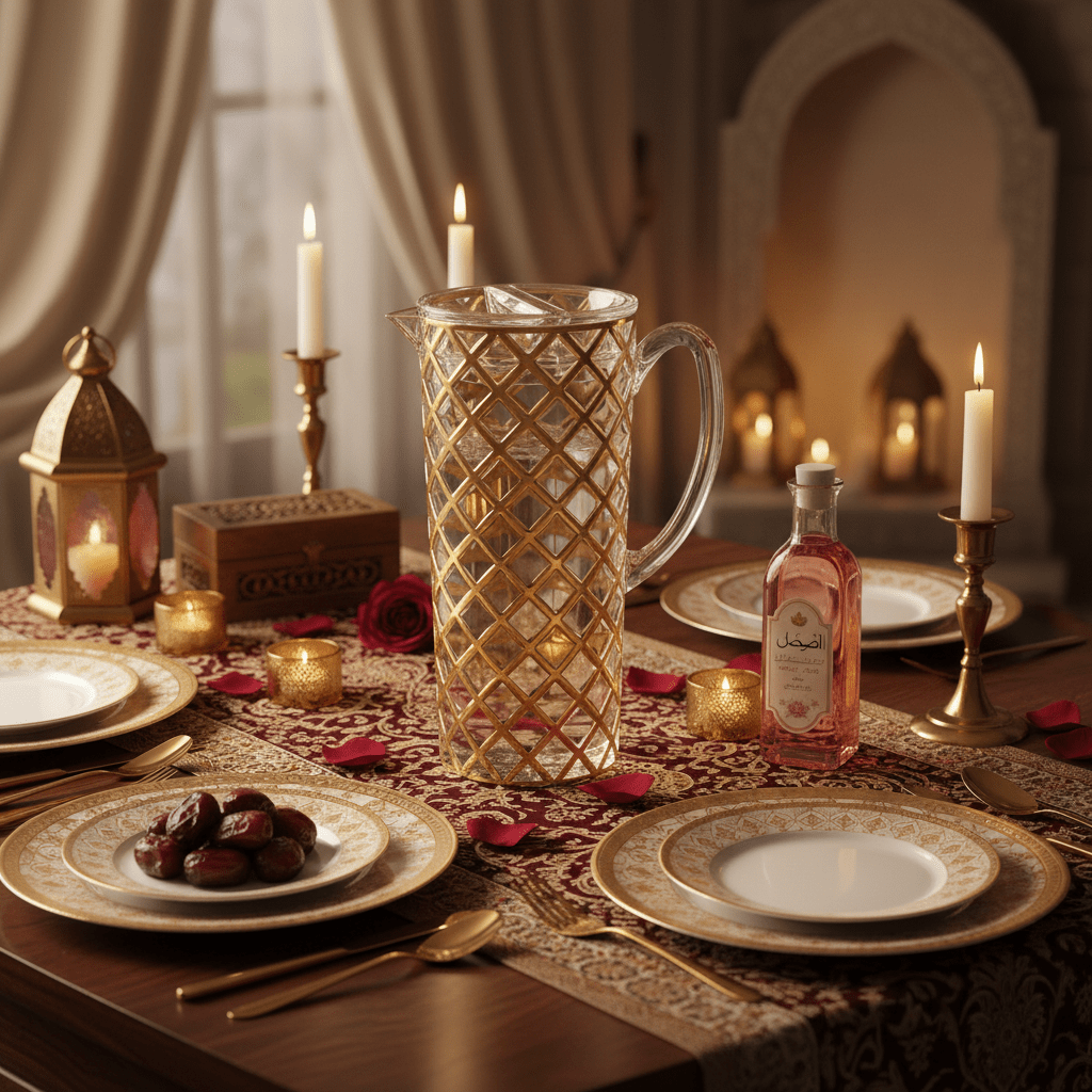 Golden Diamond Acrylic Jug — 1.5 Litre | Elegant Lattice Design - Al Kabayel Discount CentreGolden Diamond Acrylic Jug — 1.5 Litre | Elegant Lattice DesignJugsAKDCAl Kabayel Discount Centre