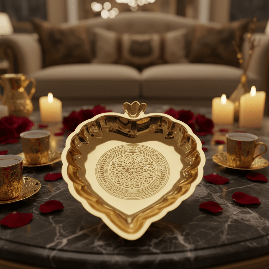 Golden Leaf Snack Tray – 18×13cm | Decorative Metal Serving Dish - Al Kabayel Discount CentreGolden Leaf Snack Tray – 18×13cm | Decorative Metal Serving DishServing TraysAKDCAl Kabayel Discount Centre