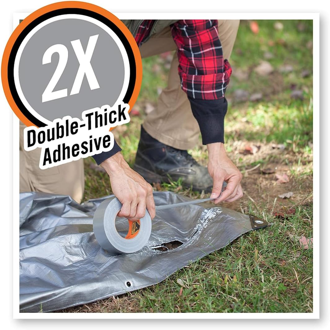 Gorilla Silver Duct Tape 1.88 inch x 10 yd 2x Double Thick Adhesive,Tough,Reinforced Backing,Rugged, Weather Resistant Shell. - Al Kabayel Discount CentreGorilla Silver Duct Tape 1.88 inch x 10 yd 2x Double Thick Adhesive,Tough,Reinforced Backing,Rugged, Weather Resistant Shell.Tapes & Packaging TapesGORILLAAl Kabayel Discount Centre