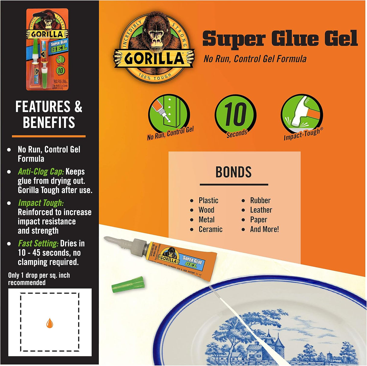 Gorilla Super Glue Gel 3g Tubes (2 Count) – Clear, No - Run Formula - Al Kabayel Discount CentreGorilla Super Glue Gel 3g Tubes (2 Count) – Clear, No - Run FormulaGlueGORILLAAl Kabayel Discount Centre