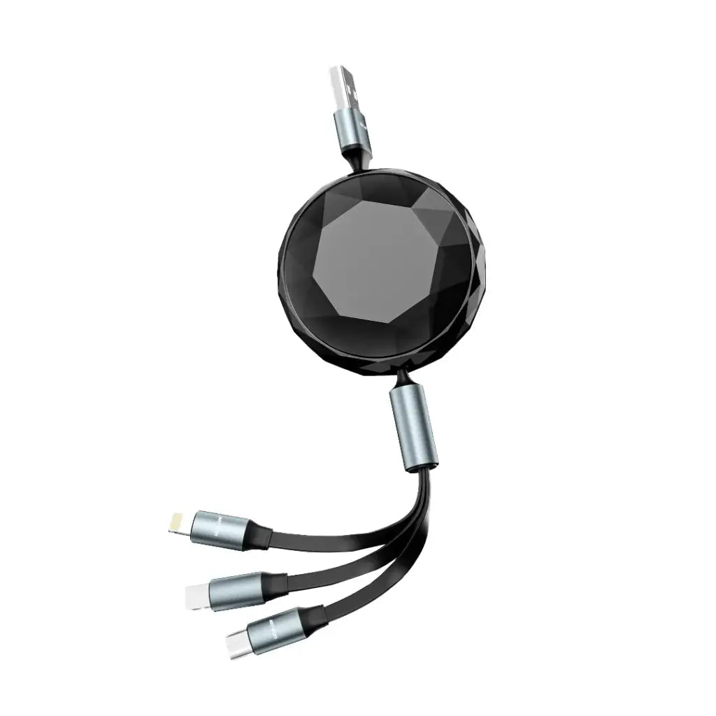 Green Lion 5 - in - 1 Diamond Retractable Cable, USB - C to USB - C, USB - C to Lightning, USB - A to USB - C, USB - A to Lightning, 1.2M Length, 60W Charging, 480Mbps Data Transfer, Black - Al Kabayel Discount CentreGreen Lion 5 - in - 1 Diamond Retractable Cable, USB - C to USB - C, USB - C to Lightning, USB - A to USB - C, USB - A to Lightning, 1.2M Length, 60W Charging, 480Mbps Data Transfer, BlackCords & AdaptersGREEN LIONAl Kabayel Discount Centre