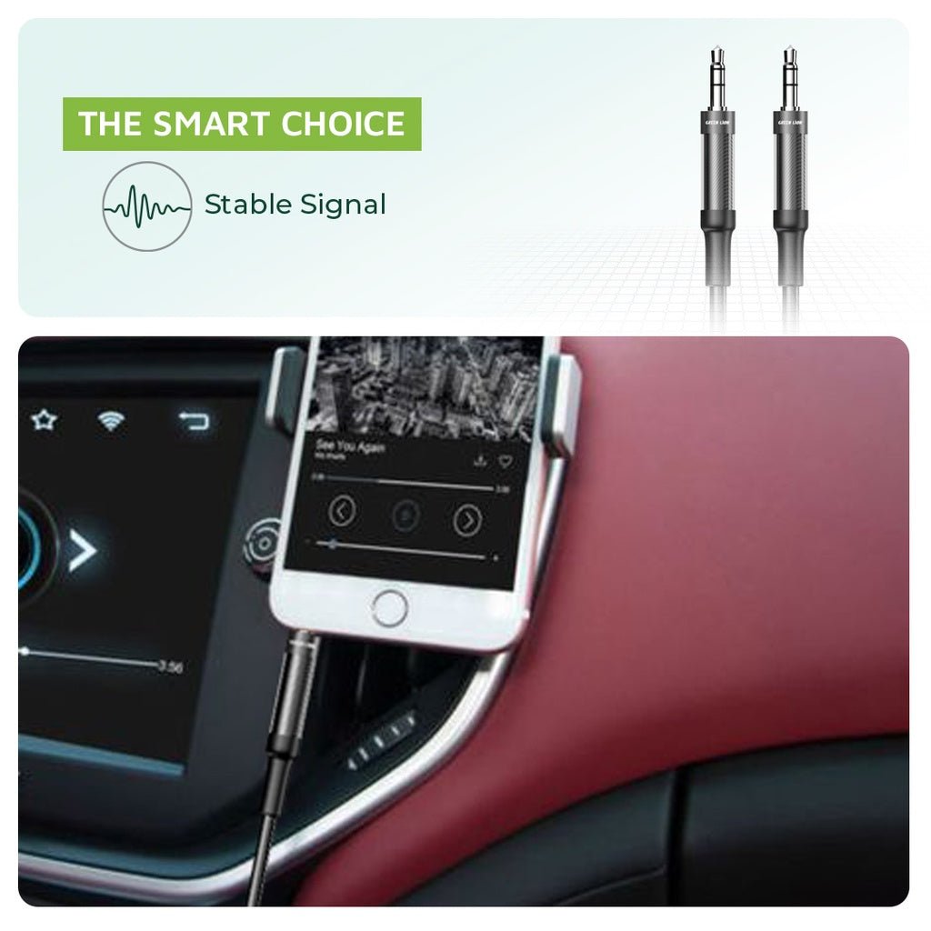 GREEN LION AUX to AUX Braided Cable 1meter - Black - Al Kabayel Discount CentreGREEN LION AUX to AUX Braided Cable 1meter - BlackCords & AdaptersGREEN LIONAl Kabayel Discount Centre