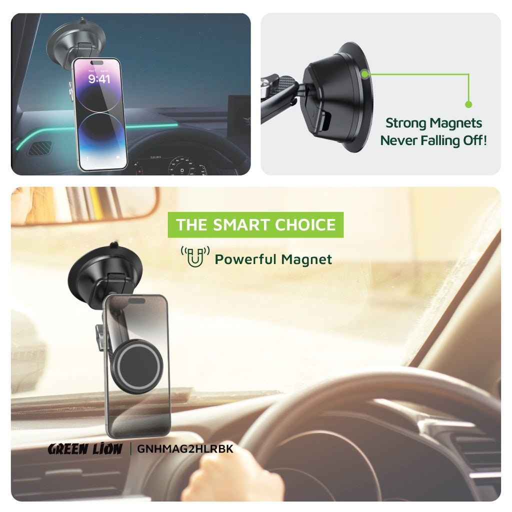 Green Lion Halo MagSafe 2 Car Phone Holder, Strong Magnets - Black - Al Kabayel Discount CentreGreen Lion Halo MagSafe 2 Car Phone Holder, Strong Magnets - BlackMobile AccessoriesGREEN LIONAl Kabayel Discount Centre