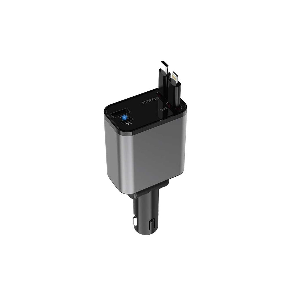 Green Lion Retractable 50W Car Charger, 30W Max USB - C Cable Output, 80cm Cable Length, Digital Display, 180° Adjustable Angle, Compact Design for Flexible In - Car Charging - Al Kabayel Discount CentreGreen Lion Retractable 50W Car Charger, 30W Max USB - C Cable Output, 80cm Cable Length, Digital Display, 180° Adjustable Angle, Compact Design for Flexible In - Car ChargingCords & AdaptersGREEN LIONAl Kabayel Discount Centre