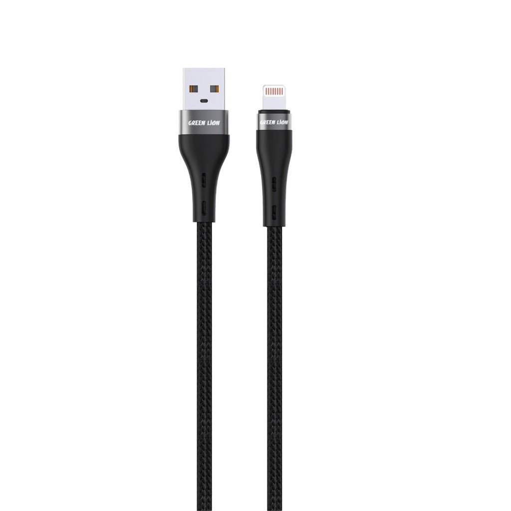 GREEN LION USB - A to Lightning Braided 1meter Cable - Black - Al Kabayel Discount CentreGREEN LION USB - A to Lightning Braided 1meter Cable - BlackCords & AdaptersGREEN LIONAl Kabayel Discount Centre