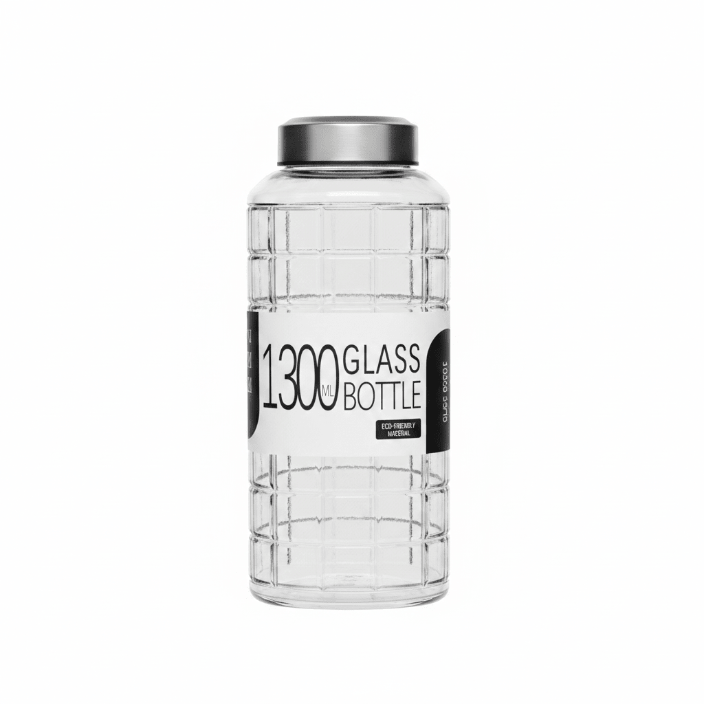 Grid Texture Glass Bottle - 1300ml - Al Kabayel Discount CentreGrid Texture Glass Bottle - 1300mlKitchen Utensils & GadgetsAKDCAl Kabayel Discount Centre