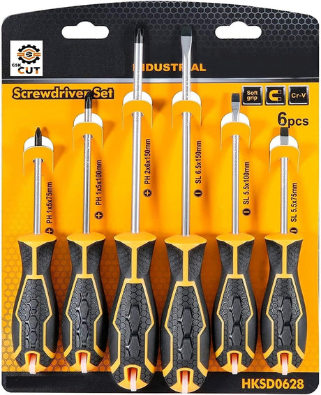GSK Cut Ingco 6 - Piece Magnetic Screwdriver Set, Professional & Multi - Purpose, Yellow, HKSD0628 - Al Kabayel Discount CentreGSK Cut Ingco 6 - Piece Magnetic Screwdriver Set, Professional & Multi - Purpose, Yellow, HKSD0628ToolsINGCOAl Kabayel Discount Centre