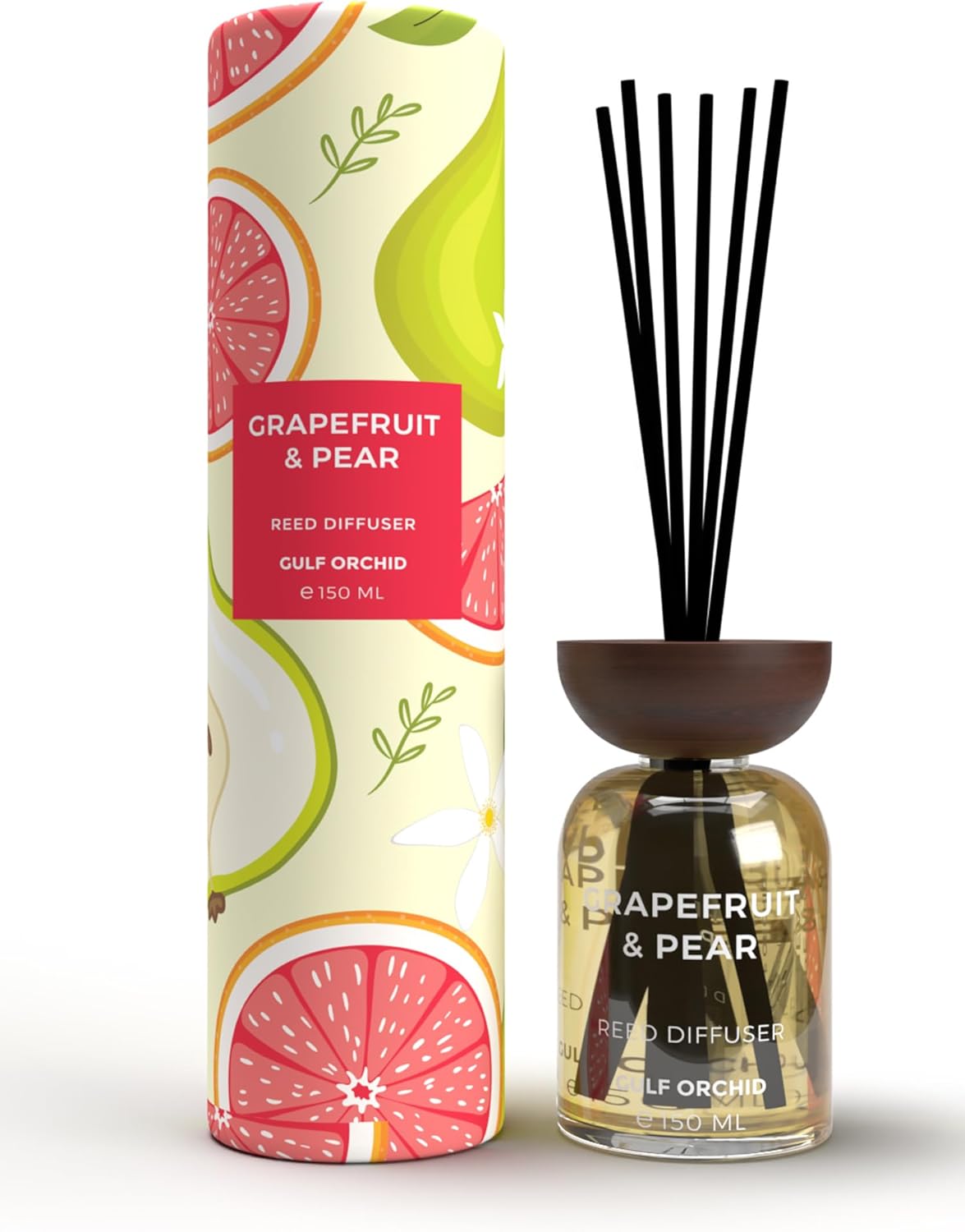 GULF ORCHID Reed Diffuser - Grapefruit & Pear 150ml - Al Kabayel Discount CentreGULF ORCHID Reed Diffuser - Grapefruit & Pear 150mlHome FragrancesGULF ORCHIDAl Kabayel Discount Centre