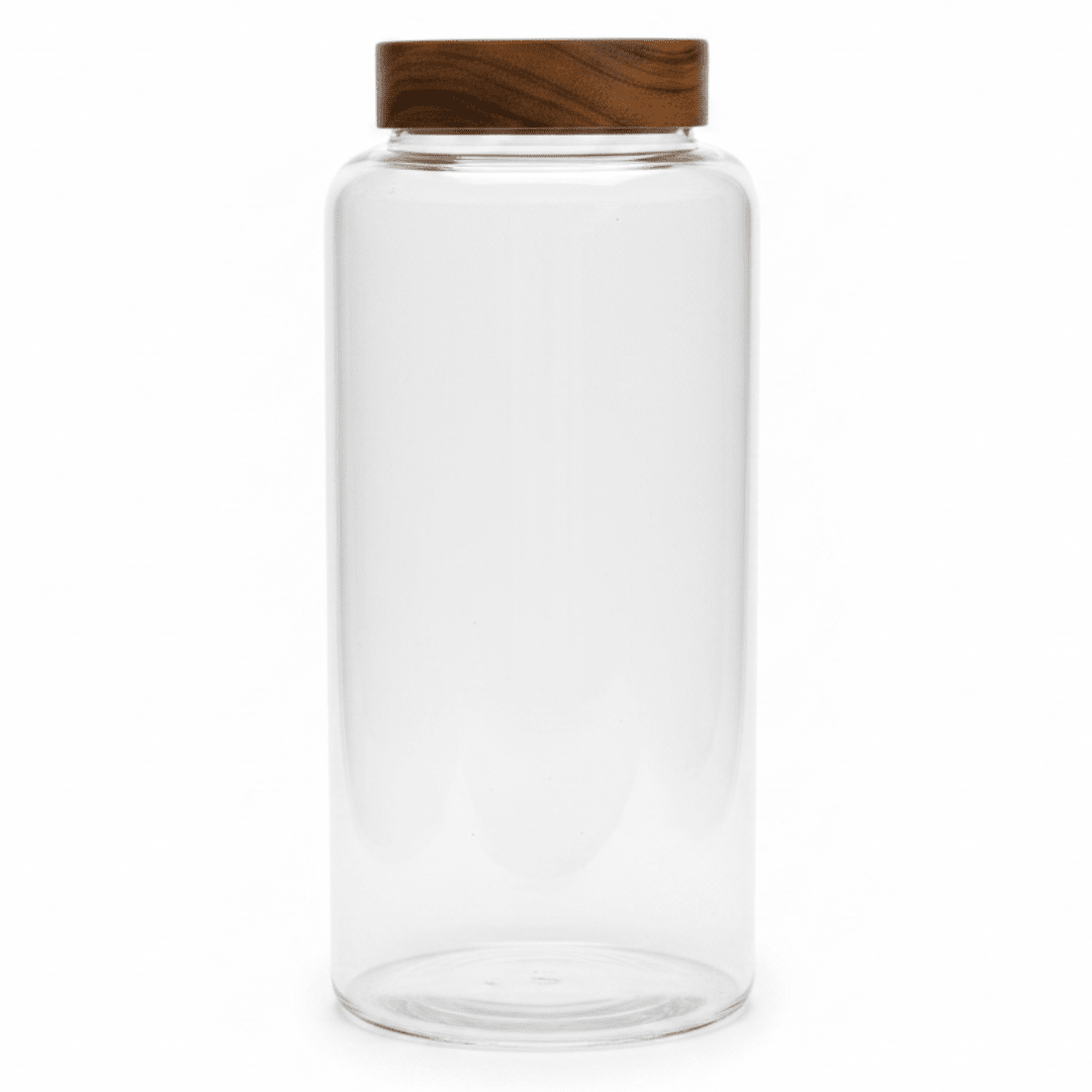 Hamid Glass Canister with Wooden Lid — 3300ml - Al Kabayel Discount CentreHamid Glass Canister with Wooden Lid — 3300mlJars & Food SaversHAMIDAl Kabayel Discount Centre