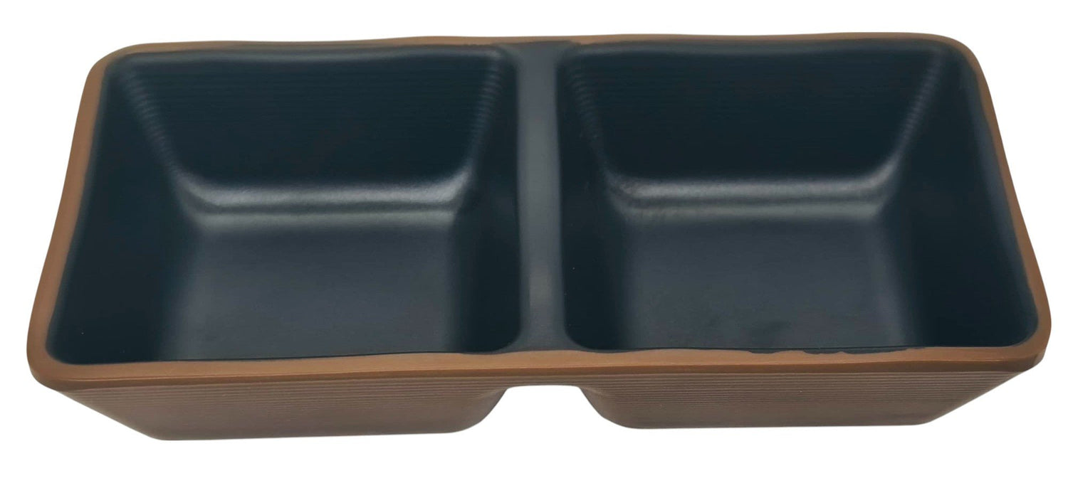 HARMONY Melamine 2 - Part Sauce Dish 13cm*7cm*3cm, Brown/Black - Al Kabayel Discount CentreHARMONY Melamine 2 - Part Sauce Dish 13cm*7cm*3cm, Brown/BlackBowlsHARMONYAl Kabayel Discount Centre