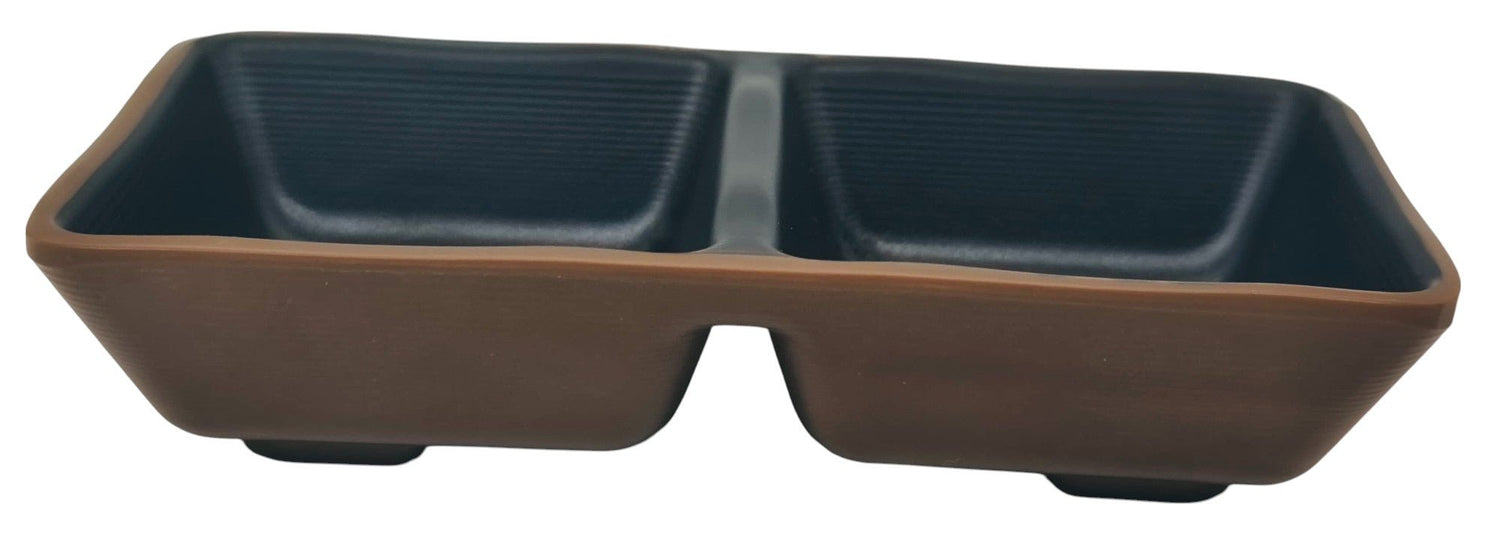 HARMONY Melamine 2 - Part Sauce Dish 13cm*7cm*3cm, Brown/Black - Al Kabayel Discount CentreHARMONY Melamine 2 - Part Sauce Dish 13cm*7cm*3cm, Brown/BlackBowlsHARMONYAl Kabayel Discount Centre