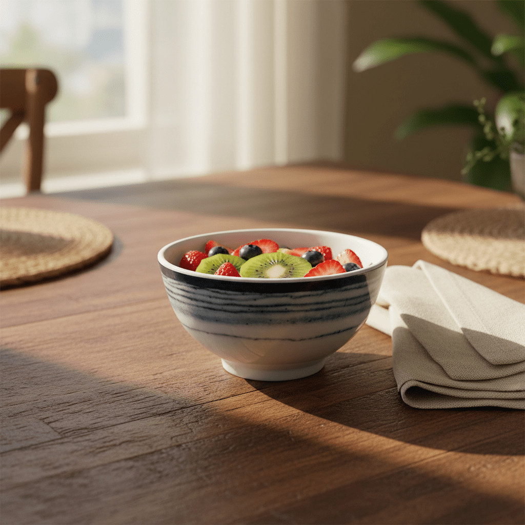 Harmony Melamine Blue Pattern Round Bowl Small Serving Bowl for Desserts, Snacks and Sides – 4.5 Inch - Al Kabayel Discount CentreHarmony Melamine Blue Pattern Round Bowl Small Serving Bowl for Desserts, Snacks and Sides – 4.5 InchBowlsHARMONYAl Kabayel Discount Centre