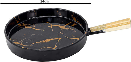 Harmony Melamine Horeca Handle Plate White Or Black With Gold Crack 36x24x4Cm - Al Kabayel Dicount CenterHarmony Melamine Horeca Handle Plate White Or Black With Gold Crack 36x24x4CmplatesharmonyAl Kabayel Dicount Center