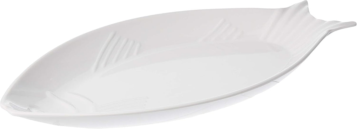Harmony Melamine Horeca Serving Fish Plate - 45.5cmX20.7cmX3cm - White - Al Kabayel Discount CentreHarmony Melamine Horeca Serving Fish Plate - 45.5cmX20.7cmX3cm - WhitePlatesHARMONYAl Kabayel Discount Centre