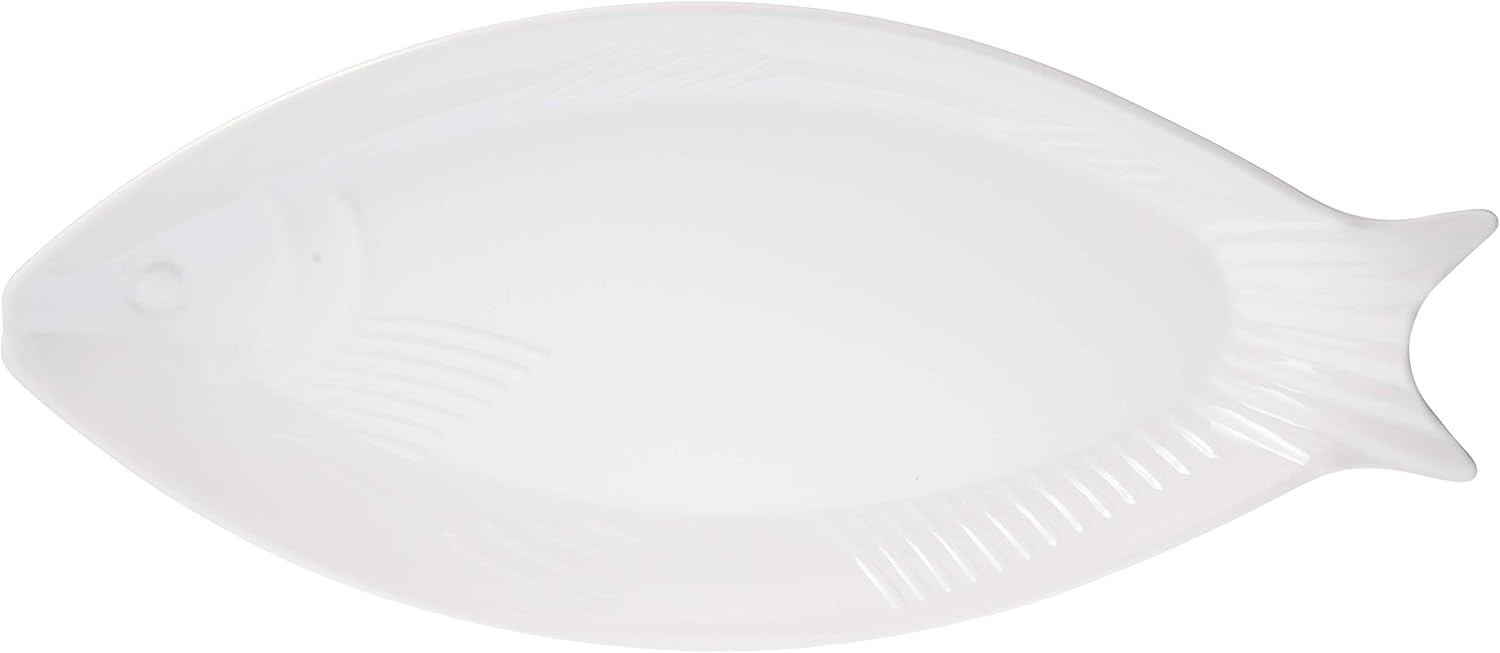 Harmony Melamine Horeca Serving Fish Plate - 45.5cmX20.7cmX3cm - White - Al Kabayel Discount CentreHarmony Melamine Horeca Serving Fish Plate - 45.5cmX20.7cmX3cm - WhitePlatesHARMONYAl Kabayel Discount Centre