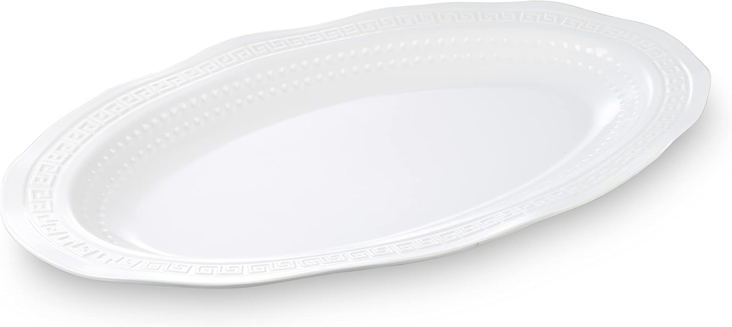 Harmony Melamine Oval Serving Tray - 51cmX34cm - White - Al Kabayel Discount CentreHarmony Melamine Oval Serving Tray - 51cmX34cm - WhiteServing TraysHARMONYAl Kabayel Discount Centre