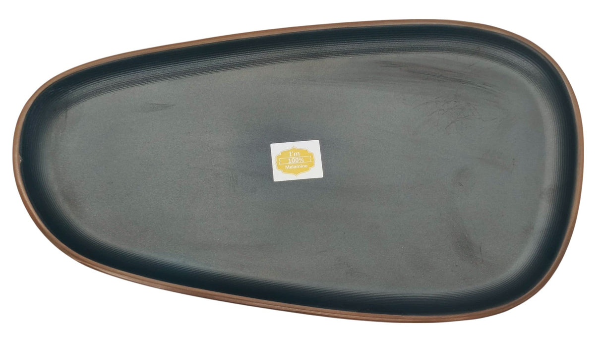 HARMONY Melamine Serving Plate 23cm*12cm*2cm, Brown/Black - Al Kabayel Discount CentreHARMONY Melamine Serving Plate 23cm*12cm*2cm, Brown/BlackPlatesHARMONYAl Kabayel Discount Centre