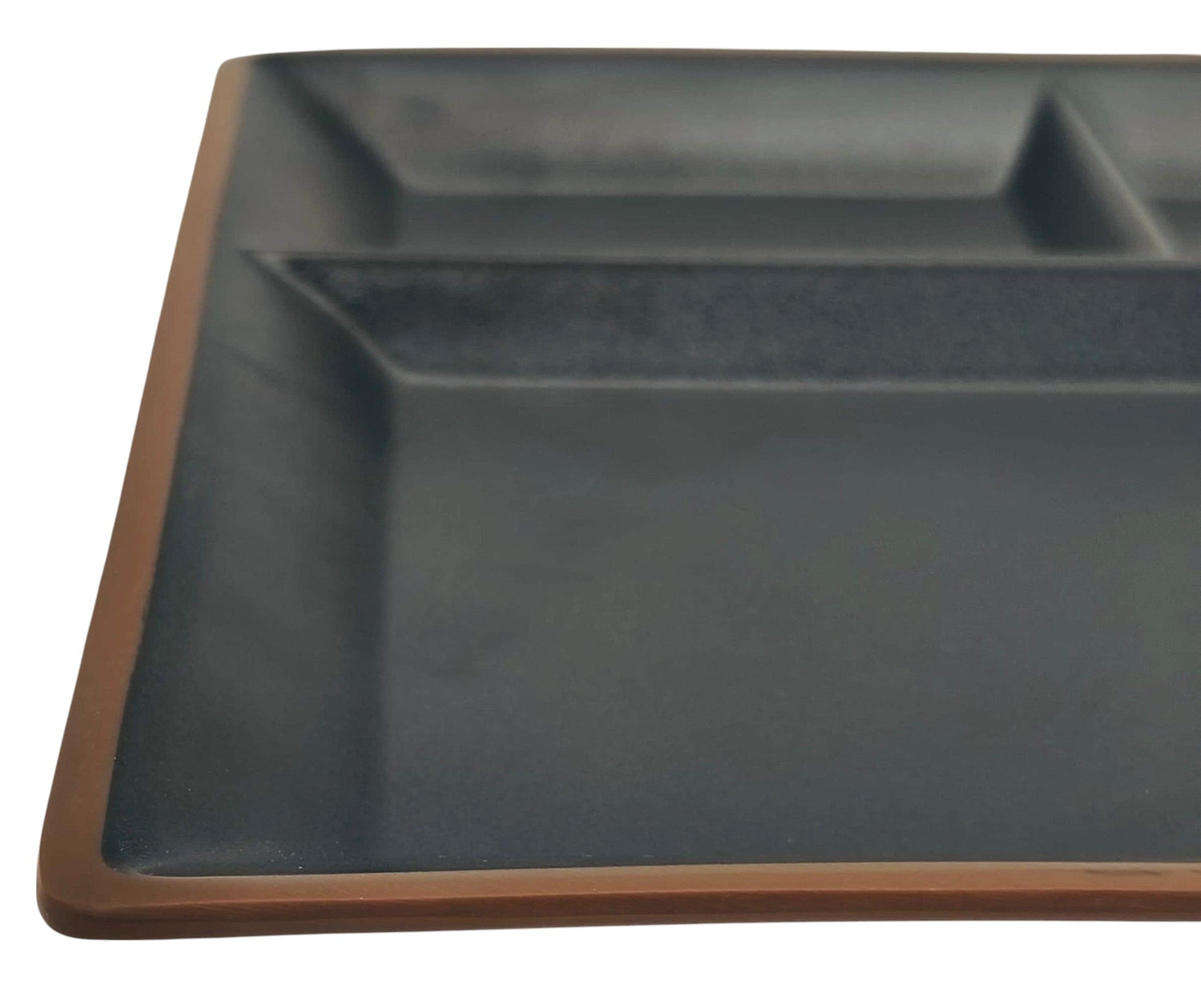 HARMONY Melamine Square 3 - Section Serving Plate 26cm*26cm*2cm, Brown/Black - Al Kabayel Discount CentreHARMONY Melamine Square 3 - Section Serving Plate 26cm*26cm*2cm, Brown/BlackPlatesHARMONYAl Kabayel Discount Centre