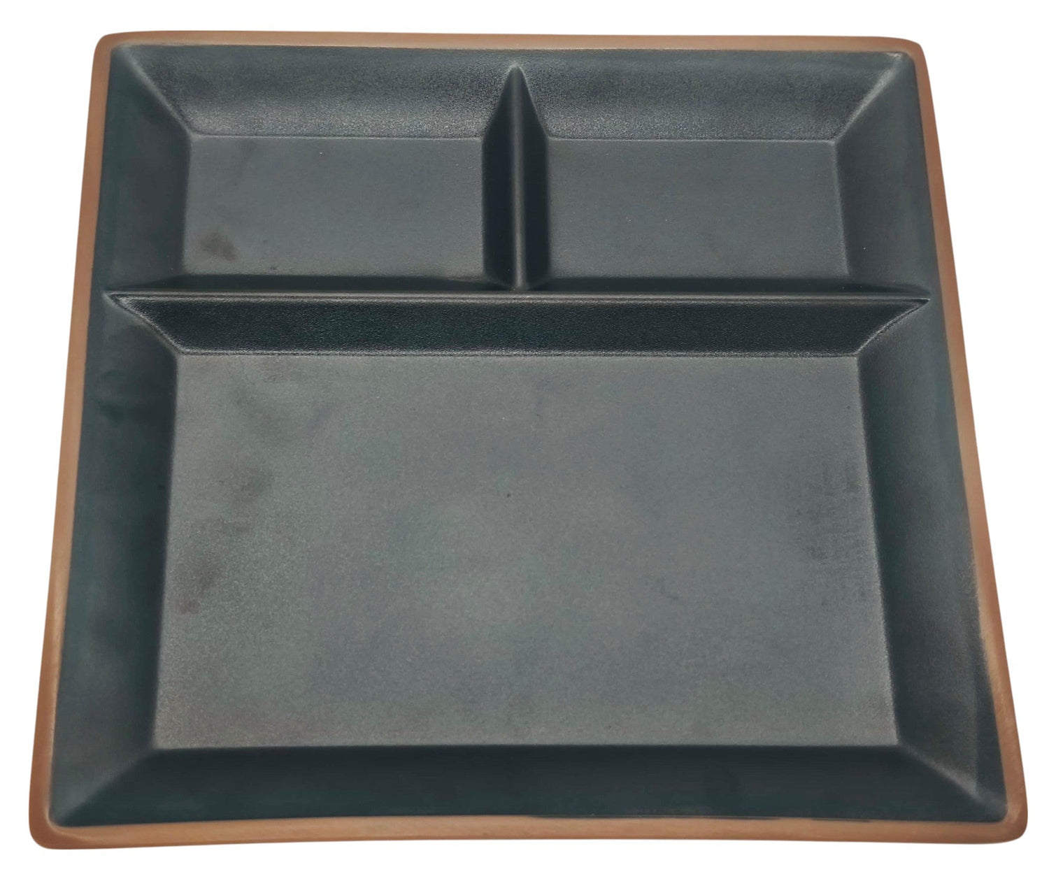 HARMONY Melamine Square 3 - Section Serving Plate 26cm*26cm*2cm, Brown/Black - Al Kabayel Discount CentreHARMONY Melamine Square 3 - Section Serving Plate 26cm*26cm*2cm, Brown/BlackPlatesHARMONYAl Kabayel Discount Centre