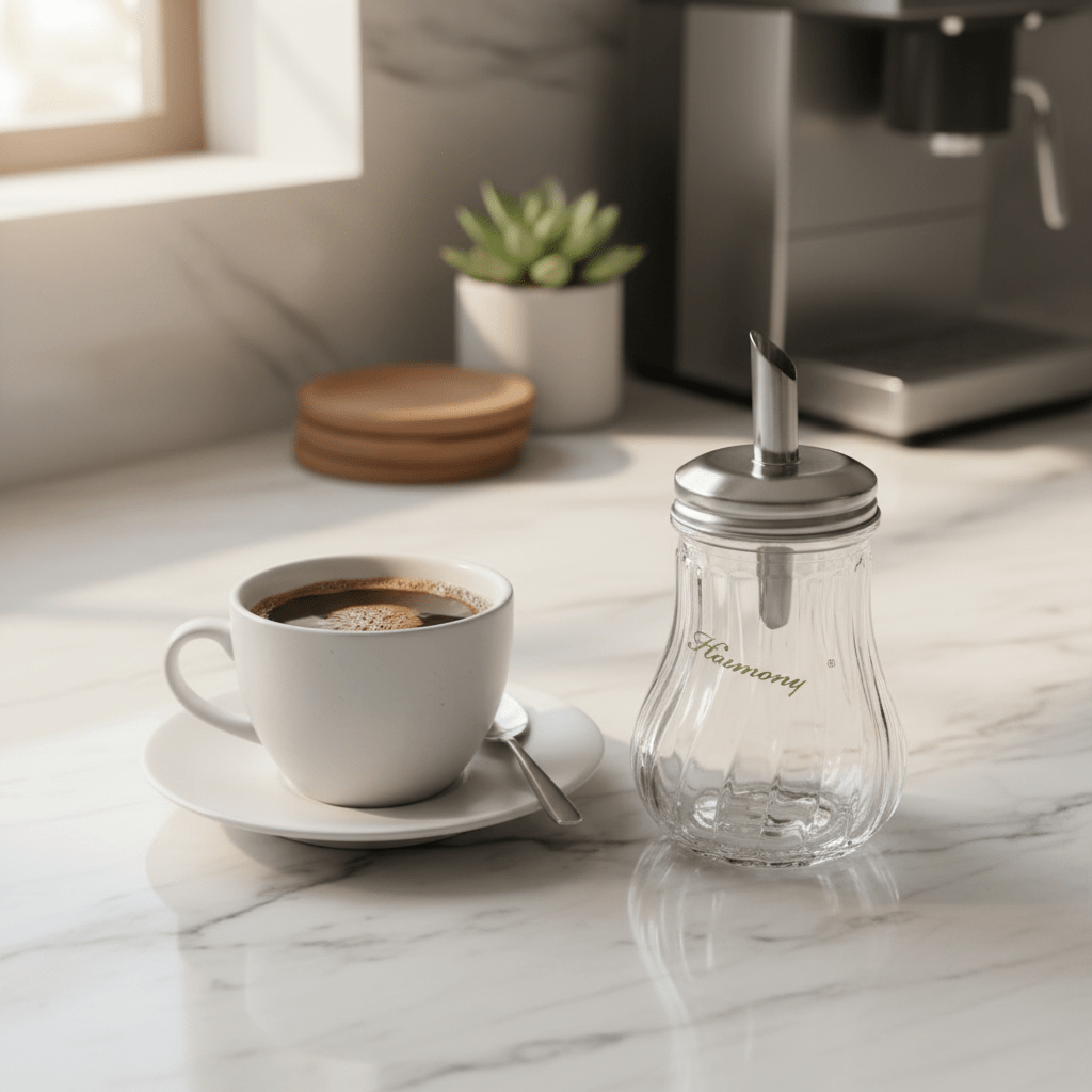 Harmony Premium Glass Sugar Doser with Rust - Resistant Silver Metal Lid for Kitchen & Tabletop – 250ml - Al Kabayel Discount CentreHarmony Premium Glass Sugar Doser with Rust - Resistant Silver Metal Lid for Kitchen & Tabletop – 250mlKitchen Utensils & GadgetsHARMONYAl Kabayel Discount Centre